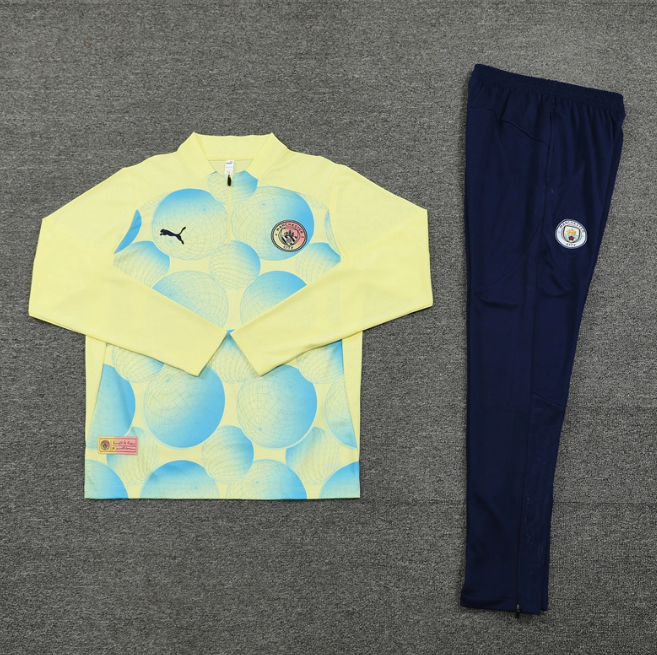 Manchester City 24/25 Blue/Yellow Tracksuit