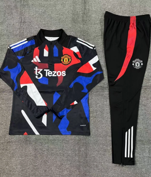Manchester United 24/25 Black Camo Tracksuit