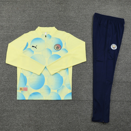 Manchester City 24/25 Blue/Yellow Tracksuit